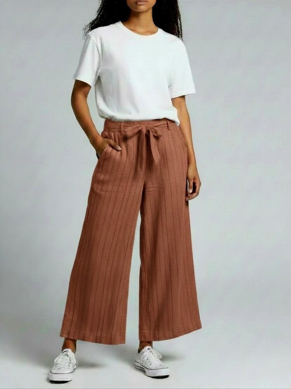 Aritzia Wilfred Faun paperbag bootcut straight leg pants